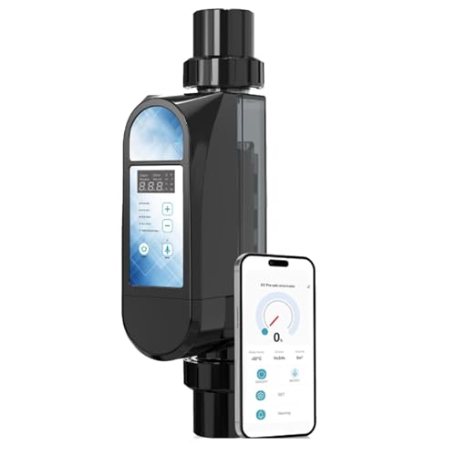 Sistema de clorador de piscina de agua salada con control de aplicación y autolimpieza, generador de 20 g/h para piscinas sobre el suelo