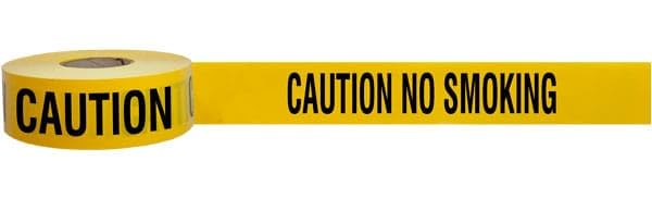 Caution No Smoking Barricade Tape | Foam Board Fixed on Waterproof Sticker with Double Sided Tape