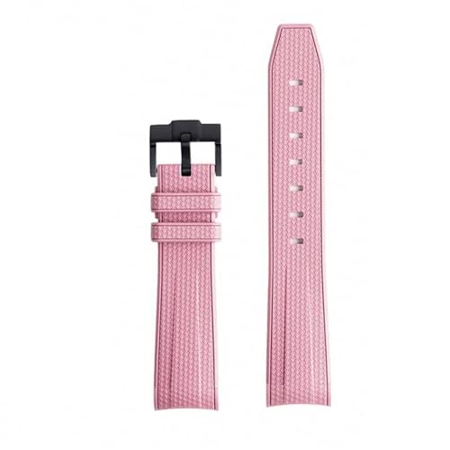 Bracelet de montre 20mm rose et noir idéal pour sublimer votre style urbain