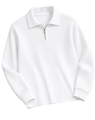 Image of AUSK Men's Cotton Blend Rib Knit Textured Full Sleeve Polo T-Shirt | Regular Fit Zip Polo Neck Smart Casual T Shirt for Men | Stylish Fashion & Casual Wear Tshirt for Men