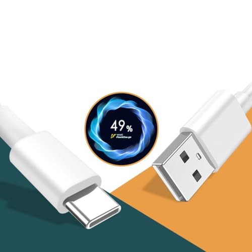 Image of 80W Flash Charger with USB to Type C Cable Compatible with Vivo V40e, V30, V30 Pro, Y300, V40, V40 Pro, Y28E, Y28S, T3 Lite, Y58, Y200 Pro, V30E, Y18I, Y18, Y18E, V29, Iqoo Z9X, T2 Pro,X200
