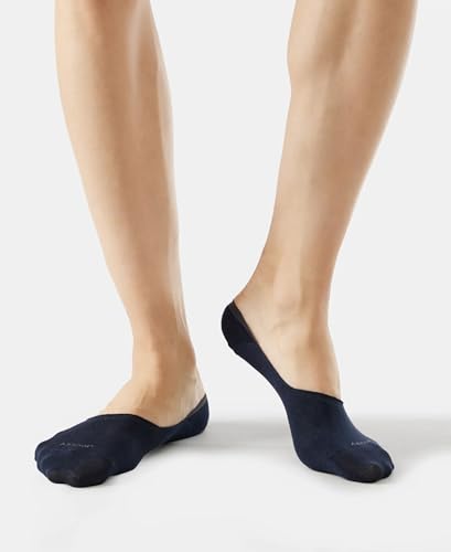 Image of Jockey 7099 Men Compact Cotton Elastane Stretch No Show Socks With StayFresh Treatment (Pack of 3)