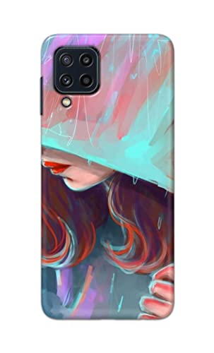 Image of PRINTFIDAA Pretty Woman Under The Umbrella Painting Printed Designer Hard Case for Samsung Galaxy M32 (4G) Back Cover -(e) RPM1007