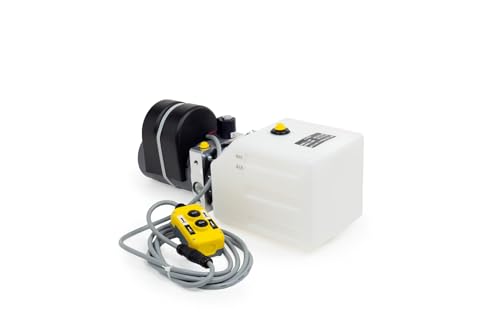 Chief Power Unit 12 Volt Double Acting 8 Quart Steel Tank with Remote 1.2 GPM, 2800 PSI, SAE 6 Work Port, SAE 6 Outlet Port, Double Acting, Solenoid Operated, 253326