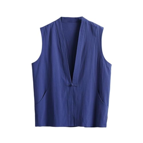 Chaleco de lino retro para hombre ideal para viajes y paseos urbanos