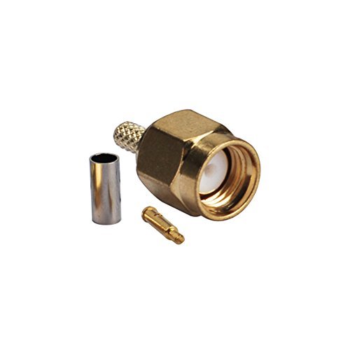 5pcs Rf Wire Coaxial Cable Terminal Copper Alloy Connector SMA Male Straight Crimp for Rg174 Rg316 Lmr100 Ships from USA