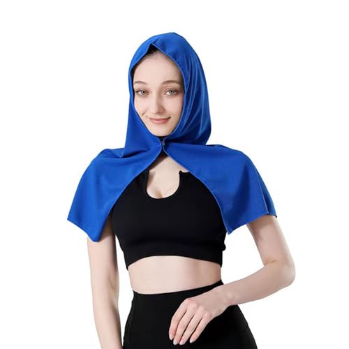 WEISUYUUS Summer Cooling Head Scarf Quick Drying Hoodie Towel Ice Silk Scarf Sun Protections for Outdoor Sports Gym Yoga Neck Wrap