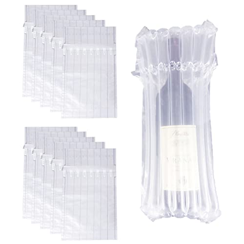 Yaasier 10 PCS Protecteur de Bouteille de Vin, Emballage de Bouteilles en Verre Anti-Schock, Bouteille Bubble Wrap Enveloppement à Bulles de Vin, Sacs D'Emballage pour L'ExpéDition de Sécurité Cover