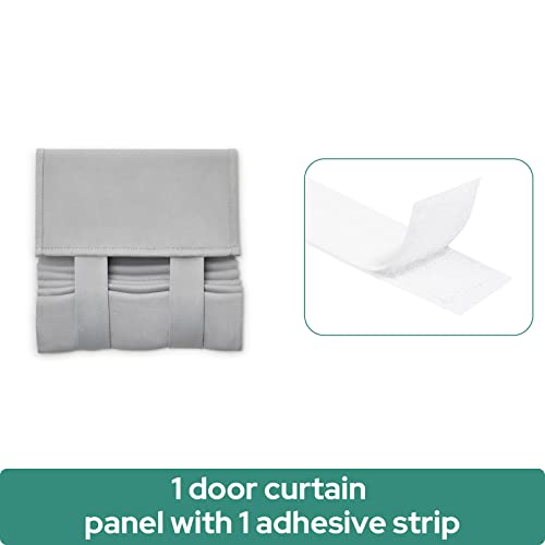 Homeideas Sidelight Curtains For Front Door, Side Door Curtains For Small Window, Privacy Door Blinds For Sidelight Curtains, Thermal Insulated Door Window Covering, Light Grey, 1 Panel, W12 X L40 #TOP6