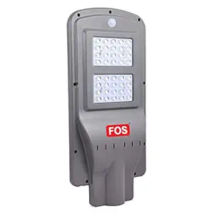FOS Solar LED Street Light 40W LED Chips - All-in-ONE, Cool White 6500k (IP65 Water-Proof)