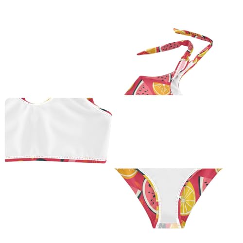 Wusikd Summer Watermelon Girls Swimsuits Two Piece Lemon Swimwear Bikini Set for for Girls Size 3T4