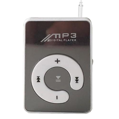 Reproductor De Música Portátil De 8 GB - Reproductor De MP3 con Clip Liviano, Reproductor De MP3 Deportivo con Clip Portátil Ultraligero | Cable USB Y Auriculares Incluidos, Exterior Liso Y Sin