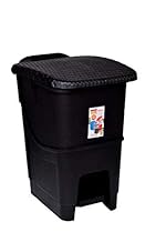 ARISTO Plastic Pedal Dustbin 12 LTR (BLACK)