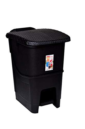 Image of ARISTO Plastic Pedal Dustbin 12 LTR (BLACK)