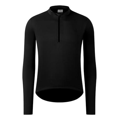 OFF PRND Men's Cycling Jersey Long Sleeves Bike Jersey 1/3 Zipper Solid Color Club Fit, Biking...