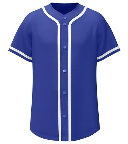 Camiseta de béisbol para hombre Dolpind de manga corta, botones, estilo hipster hip hop, uniforme deportivo activo de equipo miniatura 1