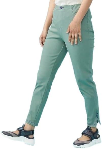 Melocoton 刺繍レギンスパンツ(クロップド・半端丈パンツ) | Jocomomola(ホコモモラ)｜イトキンオンラインストア [ホコモモラ] [ホコモモラ] ナミナミ刺繍レギンスパンツ