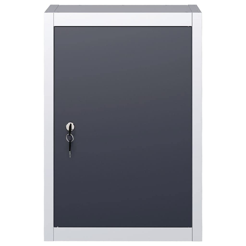 INLIFE Armario para herramientas de pared, diseño industrial, metal gris y negro, 5,65 kg, 145354