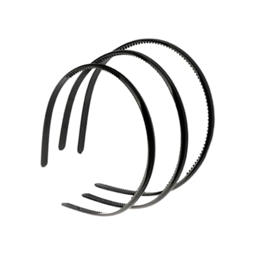 3 Stück Haarband, Rutschfeste Haarreifen,Schwarz Plastik...