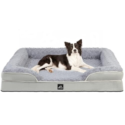 Orthopedic Dog Bed for Large Medium Sized, Washable Memory Foam L...