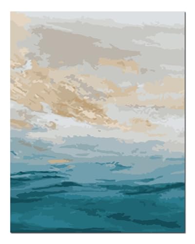 Peinture par Numéro Adultes Toile sans Plis Débutant Cadre Bois