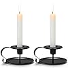 Taper candle holders 2 count candlestick holders black candle holder decor  urban country home decor