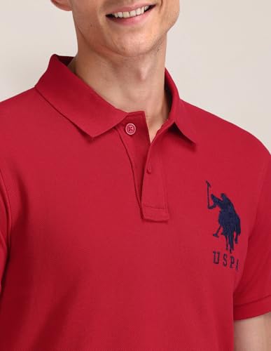 Image of U.S. POLO ASSN. Men's Printed Round Neck Half Sleeve Casual Cotton Regular 1665 T-Shirts (UDTSH2240)