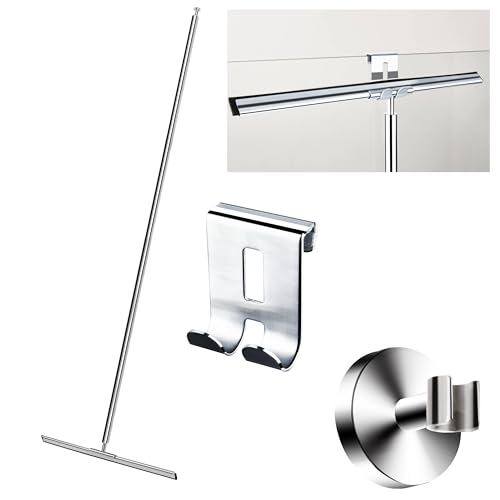 cocofy Bodenabzieher Dusche Chrom Bodenabzieher mit Gummilippe 45 cm breit...