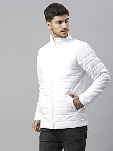 Image of Dennis Lingo Men's Solid Long-Sleeve Regular Fit Puffer Jacket - Waterproof, Lightweight, Casual Winterwear for Men