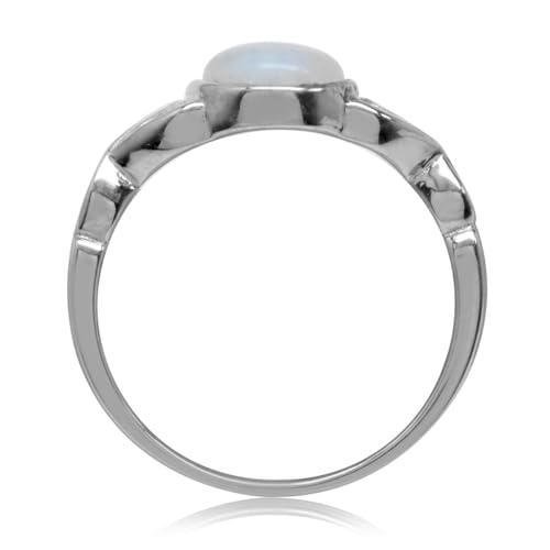 silvershake 7mm natural moonstone 925 sterling silver victorian style solitaire ring size 65