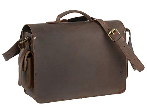 Ruitertassen Fototasche Leder groß Kameratasche Ranger braun Umhängetasche Classic aus starkem robustem Sattelleder – Bild 4