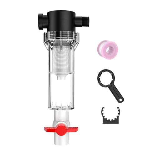 JAYIOLA Aquariumfilter Teichfilter Vorfilter Filterpumpe Wasserreiniger mit Transparentem Gehäuse Zur Visuellen Kontrolle Auslaufsicher für Teiche, 40 Mesh JAYIOLA Aquariumfilter Teichfilter Vorfilter Filterpumpe Wasserreiniger mit Transparentem Gehäuse Zur Visuellen Kontrolle Auslaufsicher für Teiche, 40 Mesh