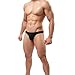 Pdbokew Men's Thongs Underwear Comfortable T-Back G-String Black Medium