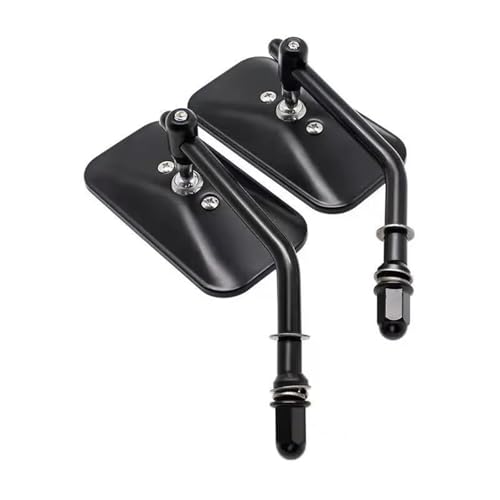 Espejos retrovisores para Harley Fatboy con acabado rectangular cromado resistente para ruta 5