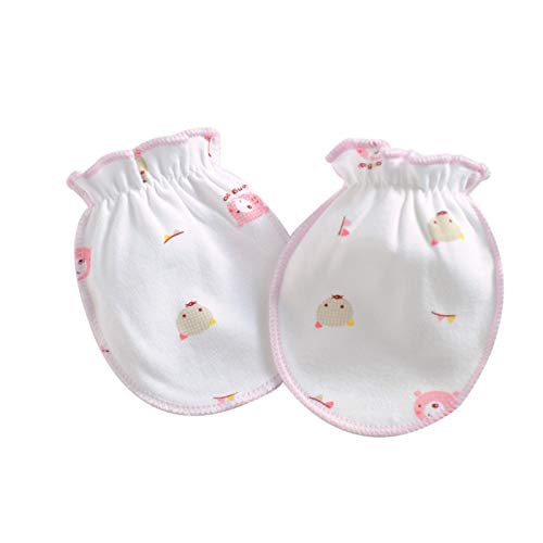 Jsgcf Moufles anti-rayures, en coton, pour nouveau-né, garçon, fille, doublure en laine, unisexe, pour bébé de 0 à 12 mois Cover