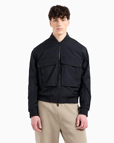 Armani Exchange Men's Logo Patch Pocket Bomber Jacket2