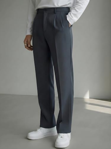 Image of INDICLUB Men's Track Pants with Side Stripe, Drawstring Waist, Straight Leg