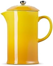 LE CREUSET Stoneware Cafetière French Press with Stainless Steel Plunger, 1 Litre, Serves 3-4 Cups, Nectar, 60706086720003