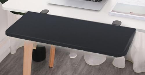 Ladfrol キーボードトレイ キーボードスライド式 クランプ式 人間工学設計 キーボード収納 マウス収納可能 組立簡単 テーブル拡張 オフィス/ホーム/学校に適用 木目調 (ブラックボード(25*65)折りたたみ式テーブル挟み可能厚さ1-4 CM)