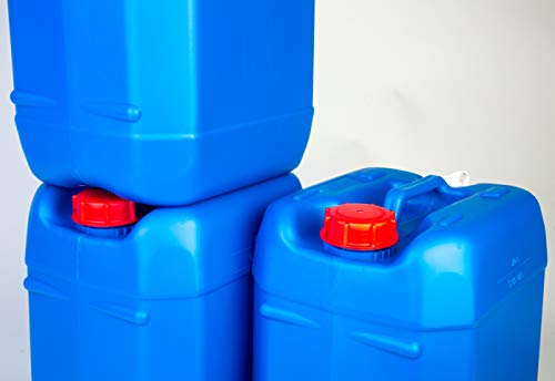 Hudson Exchange 5 Gallon (20 Liter) Handled Container with Cap, HDPE, Blue