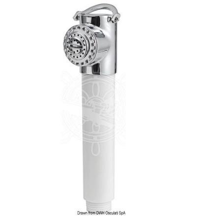 Douchette à bouton blanche Osculati tuyau PVC 4 m douche de pont extérieure
