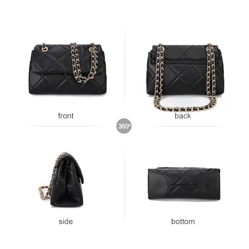 Image of Gladdon Quilted Crossbody Purses for Women Small Ladies Shoulder Bags with Chain Trendy Clutch Purse Cute Designer Bag
