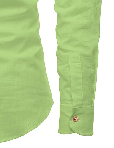 Image of Vida Loca Full Sleeve Mandarin Collor Cotton Casual Slim Fit Shirt for Men's