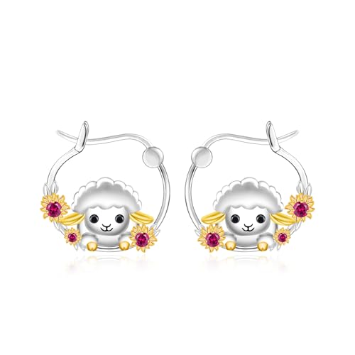 Animal Hoop Earrings for Women 925 Sterling Silver Chihuahua/Yorkie/Goat/Pig/Frog/Scorpion/Spider/Mermaid Huggie Earrings Jewelry Gifts Hypoallergenic