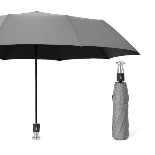 Image of STAR WORK UV Protection Travel Umbrella - Compact Folding Umbrella for Sun & Rain - Windproof, Waterproof, Auto Open /Close - Portable & Lightweight for Women & Men.