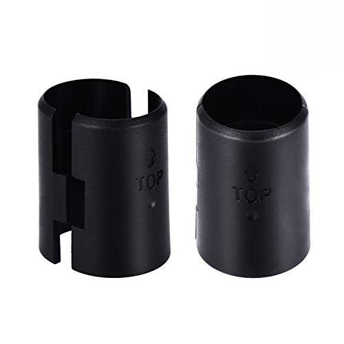 Canomo 32 Pairs (64 Pack) Wire Shelf Lock Clips Split Sleeves Shelving Metal Rack Locking for 1 Inch Diameter Post Shelving Sleeves, Black