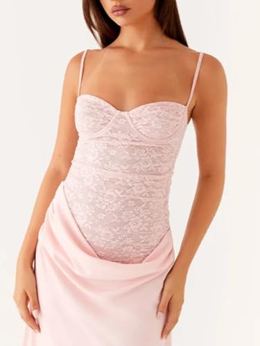 Women Sexy Hollow Out Halter Slim Fit Satin Party Maxi Lace Knitted Party Gown Dress4