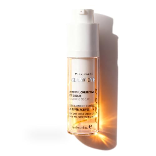 GLOW EYE Contorno de Ojos Antiarrugas | Reduce Ojeras y Bolsas | 100/100 en Yuka | Con Cafeína y Ácido Hialurónico Triple Acción | Retinol Encapsulado, Colageno y Vitaminas 15ml