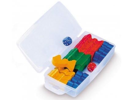 Boite 16 Petits Chevaux en Bois + 2 des - pions Dada - Accessoires - Set Jeu de société Traditionnel + Carte Tigre