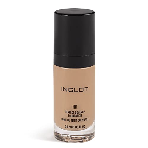Inglot HD Perfect Coverup Foundation, Für einen langanhaltenden Effekt mit HD Pigmenten, Hypoallergen, natürliches, makelloses Aussehen, mit weißen Trüffelextrakts, 30 ml : 76